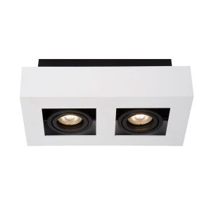 Spot prostokątny czarno-biały CASEMIRO 2xGU10x50W IP20 Italux 915126 Spot prostokątny czarno-biały CASEMIRO 2xGU10x50W IP20 Italux 915126