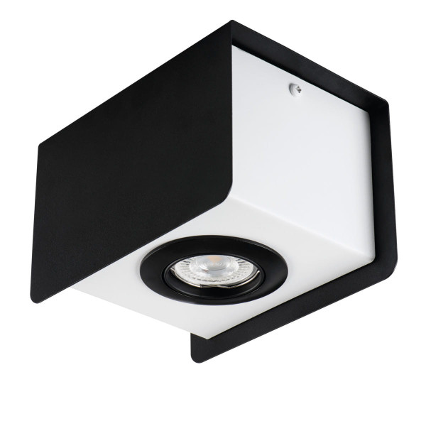 Spot prostokątny czarno-biały TORIM 1xGU10x35W wym:11x17x12cm IP20 Kanlux 913881