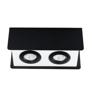 Spot prostokątny czarno-biały TORIM 2xGU10x35W wym:11x27x12cm IP20 Kanlux 913897 Spot prostokątny czarno-biały TORIM 2xGU10x35W wym:11x27x12cm IP20 Kanlux 913897