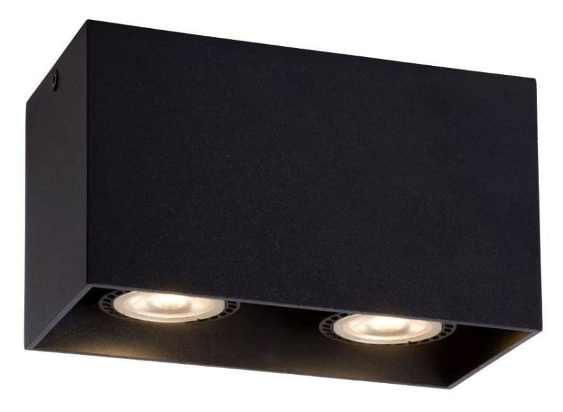 Spot prostokątny czarny BODI 2xGU10x50W wym:9,5x16,5x8,25cm IP20 Lucide 913870