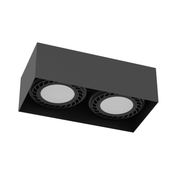 Spot prostokątny czarny CAGE 2xGU10x18W wym:8,5x24,2x12,2cm IP20 Brosline 915140