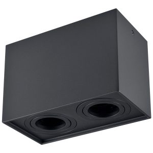 Spot prostokątny czarny HADAR 2xGU10x10W wym:12,5x18x9,6cm IP20 Polux 914403 Spot prostokątny czarny HADAR 2xGU10x10W wym:12,5x18x9,6cm IP20 Polux 914403