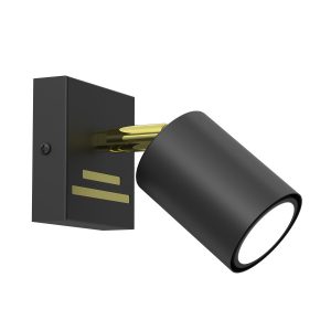 Spot prostokątny czarny mat-złoty połysk Striper 1xGU10x8W IP20 Luminex 905032 Spot prostokątny czarny mat-złoty połysk Striper 1xGU10x8W IP20 Luminex 905032