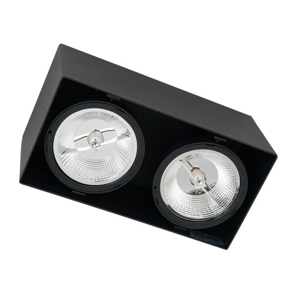 Spot prostokątny czarny PLAZA 2xGU10x40W wym:13x28x14,5cm IP20 Milagro 915040