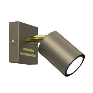 Spot prostokątny tytanowy złoto-złoty połysk Striper 1xGU10x8W IP20 Luminex 905062 Spot prostokątny tytanowy złoto-złoty połysk Striper 1xGU10x8W IP20 Luminex 905062