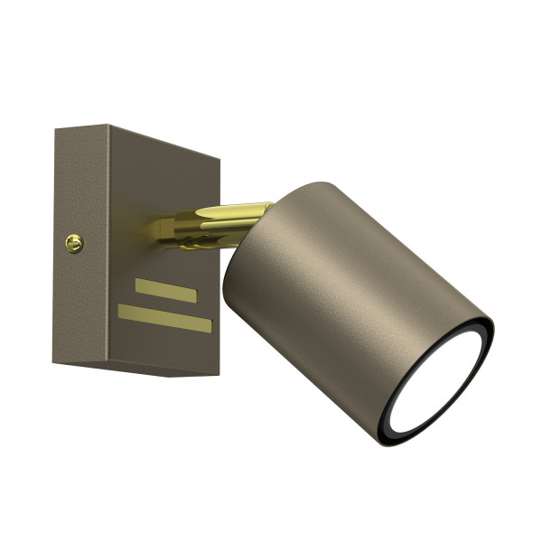 Spot prostokątny tytanowy złoto-złoty połysk Striper 1xGU10x8W IP20 Luminex 905062