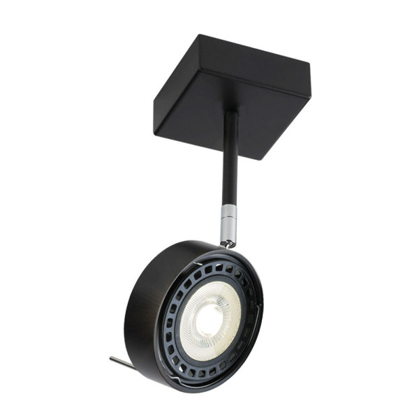 Spot reflektor kwadratowy czarny FUSSA 1xGU10x18W wym:29x12x8cm IP20 Shilo 905037