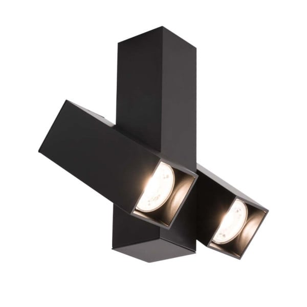 Spot reflektor kwadratowy czarny MITSUMA 2xGU10x4W wym:12x4x12cm IP20 Shilo 909196