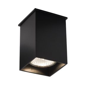 Spot reflektor kwadratowy czarny TODA 1xGU10x10W wym:9×6,5×6,5cm IP20 Shilo 914375