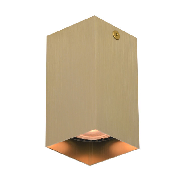Spot reflektor kwadratowy mosiężno-czarny ANDER 1xGU10x10W IP20 Italux 911942