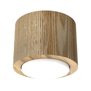 Spot reflektor okrągły jasne drewno Downlight wood 1xGX53x15W IP20 Luminex 914415