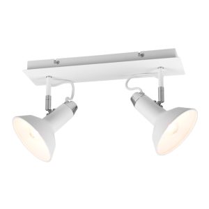 Spot sufitowy biały chromowany ROXIE 2xE14x10W wym:22,8x40x13,8cm Trio 866233 Spot sufitowy biały chromowany ROXIE 2xE14x10W wym:22,8x40x13,8cm Trio 866233