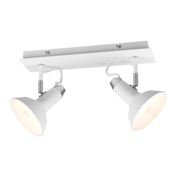 Spot sufitowy biały chromowany ROXIE 2xE14x10W wym:22,8x40x13,8cm Trio 866233