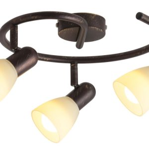 Spot sufitowy brąz antyczny-kremowy Soma 3xE14x15W wym:17x27x27cm Rabalux 866908 Spot sufitowy brąz antyczny-kremowy Soma 3xE14x15W wym:17x27x27cm Rabalux 866908