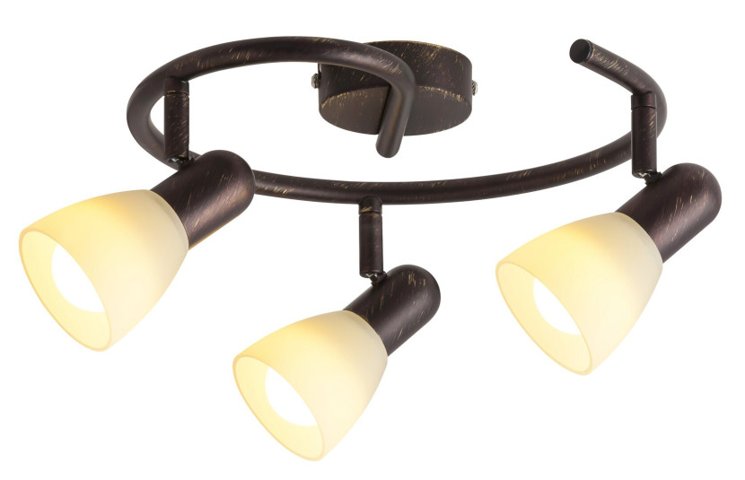 Spot sufitowy brąz antyczny-kremowy Soma 3xE14x15W wym:17x27x27cm Rabalux 866908