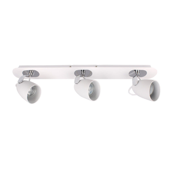 Spot sufitowy chromowany biały OXFORD 3xGU10x50W wym:14,5x57x6,5cm Italux 866279