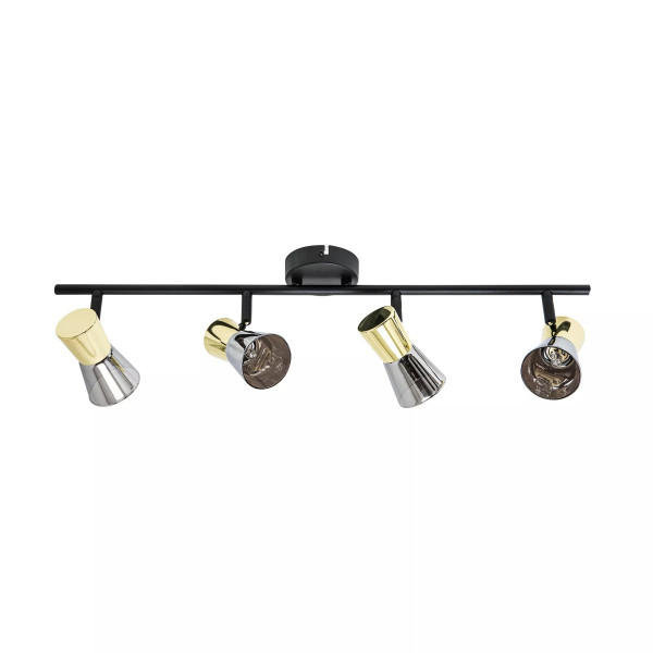 Spot sufitowy czarny matowy-złoty Cento 4xG9x40W wym:14x64x8cm Zuma Line 866250