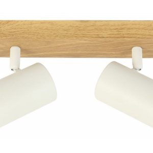 Spot sufitowy jasne drewno-biały Quentin 2xGU10x15W wym:12x26x6cm Reality 866054 Spot sufitowy jasne drewno-biały Quentin 2xGU10x15W wym:12x26x6cm Reality 866054