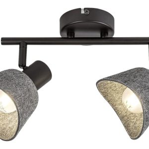 Spot sufitowy popielato-czarny FARELIA 2xE14x10W wym:21x28x11cm Rabalux 866270 Spot sufitowy popielato-czarny FARELIA 2xE14x10W wym:21x28x11cm Rabalux 866270