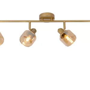 Spot sufitowy złoto-odcienie złota BJORN 4xE14x40W wym:16,5x74x14cm Lucide 865987 Spot sufitowy złoto-odcienie złota BJORN 4xE14x40W wym:16,5x74x14cm Lucide 865987