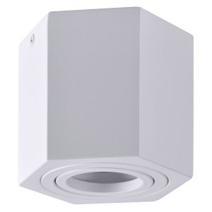 Spot sześciokąt biały HEXAGON 1xGU10x10W wym:8,8x10x10cm IP20 Polux 913405 Spot sześciokąt biały HEXAGON 1xGU10x10W wym:8,8x10x10cm IP20 Polux 913405