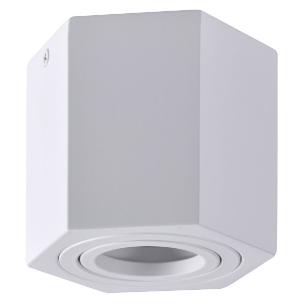 Spot sześciokąt biały HEXAGON 1xGU10x10W wym:8,8x10x10cm IP20 Polux 913405
