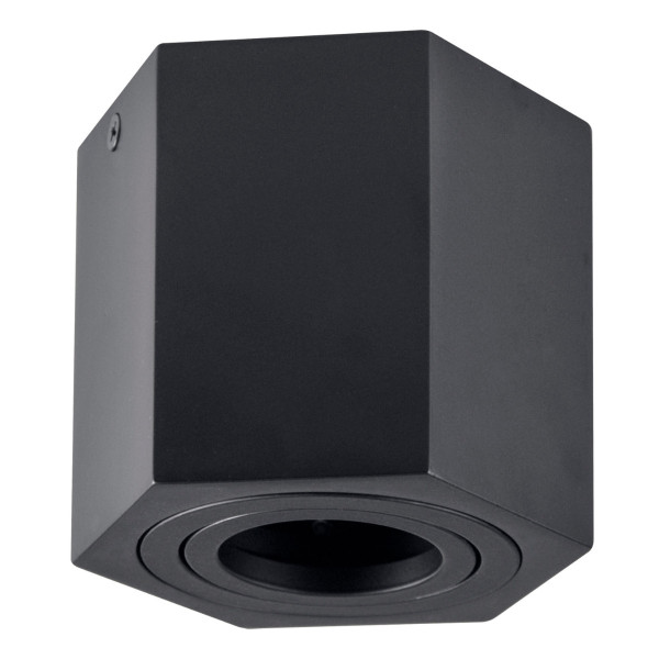 Spot sześciokąt czarny HEXAGON 1xGU10x10W wym:8,8x10x10cm IP20 Polux 913397