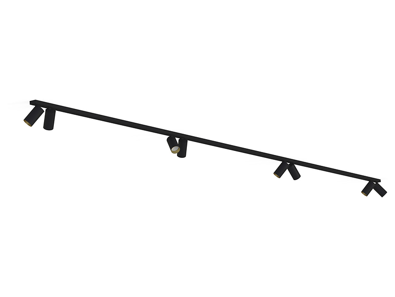 Spot wpuszczany Mono Corner 8-punktowy 415 cm stalowy czarno-złoty 44065
