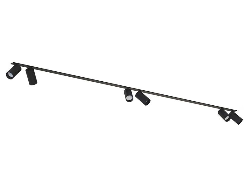 Spot wpuszczany Mono Surface 6-punktowy stalowy czarny 44162