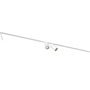 Spot wpuszczany Mono Surface6-punktowy aluminiowy biały 44053