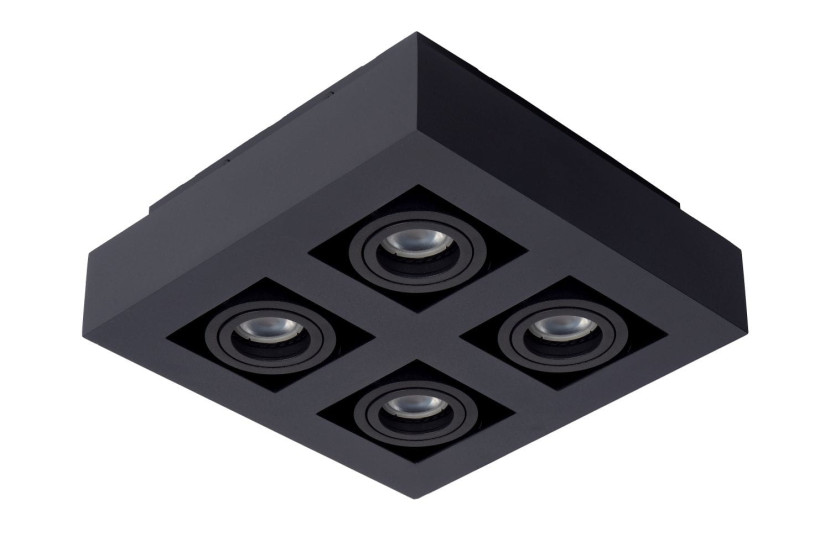 Spot XIRAX czarny 4xGU10x5W wym:8,8x25x25cm IP20 Lucide 991522