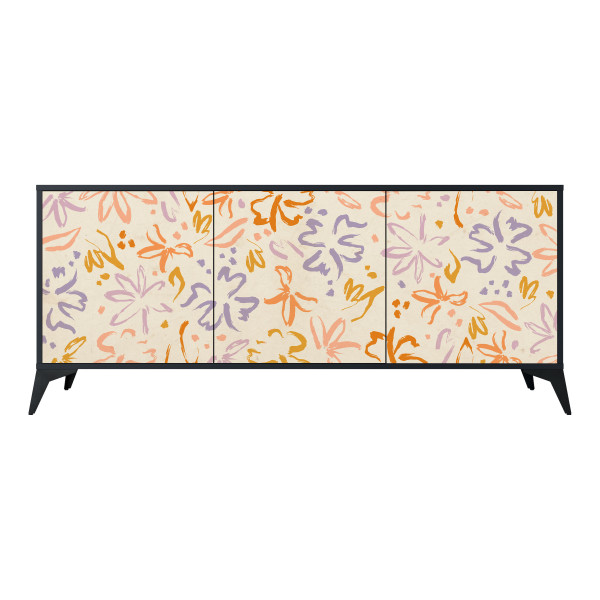 SPRING WHIMSY Komoda 3 drzwi Czarna-Metalowa gwiazdka czarna 442036