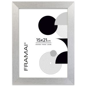 Srebrna ramka na zdjęcia 15×21 cm rama MDF ramki do zdjęć 21×15 cm FRAMAI® 1017929