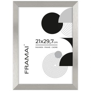 Srebrna ramka na zdjęcia 21×29,7 cm A4 rama prostokątna FRAMAI® 974075