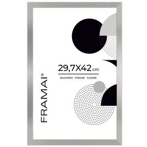 Srebrna ramka na zdjęcia 29,7×42 cm Ramka A3 do plakatów zdjęć FRAMAI® 1059952