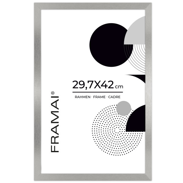 Srebrna ramka na zdjęcia 29,7x42 cm Ramka A3 do plakatów zdjęć FRAMAI® 1059952