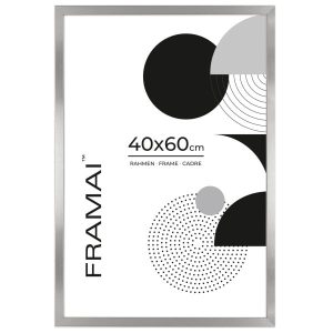 Srebrna ramka na zdjęcia 40×60 cm rama prostokątna FRAMAI® 973233