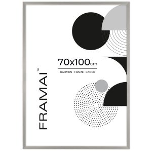 Srebrna ramka na zdjęcia 70×100 cm rama prostokątna FRAMAI® 974082 Srebrna ramka na zdjęcia 70×100 cm rama prostokątna FRAMAI® 974082