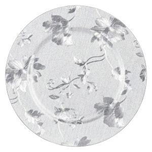 Srebrny Okrągły Talerz Podkładka pod Talerz Patera 33 cm 386670 Srebrny Okrągły Talerz Podkładka pod Talerz Patera 33 cm 386670