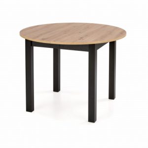 ST44M stół okrągły rozkładany dąb artisan nogi czarne 667678 ST44M stół okrągły rozkładany dąb artisan nogi czarne 667678