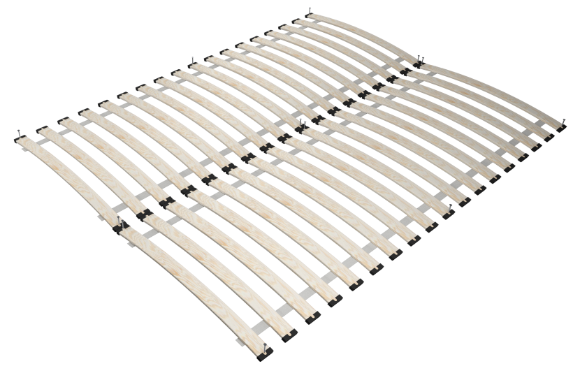 Stelaż do łóżka 160x200 cm pod materac 2x80x200 36 listew brzozowy 653266