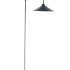 Stojąca lampka z żelazną podstawą i kloszem czarna 870430 Stojąca lampka z żelazną podstawą i kloszem czarna 870430