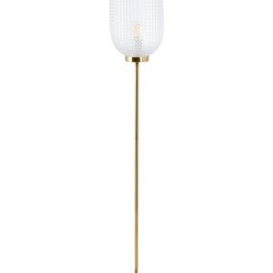 Stojąca lampka z żelazną podstawą i kloszem złota 870431 Stojąca lampka z żelazną podstawą i kloszem złota 870431