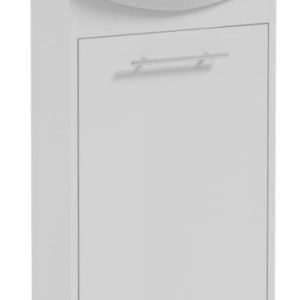 Stojąca szafka łazienkowa z umywalką 45 cm, biała, nowoczesna 379357 Stojąca szafka łazienkowa z umywalką 45 cm, biała, nowoczesna 379357