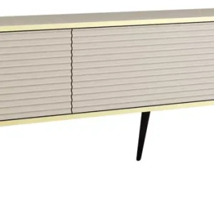 Stojąca szafka pod telewizor beż piaskowy + czarny – Zyvian 692461 Stojąca szafka pod telewizor beż piaskowy + czarny – Zyvian 692461