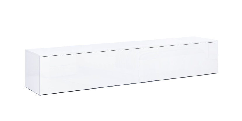 Stojąca szafka RTV 210 cm biały połysk 847780