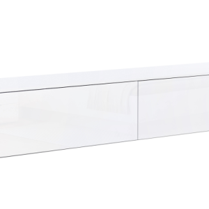 Stojąca szafka RTV 240 cm biały połysk 847783 Stojąca szafka RTV 240 cm biały połysk 847783