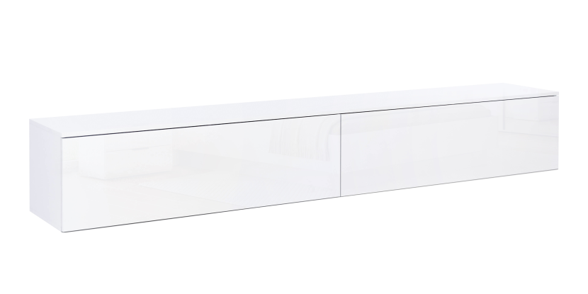 Stojąca szafka RTV 240 cm biały połysk 847783