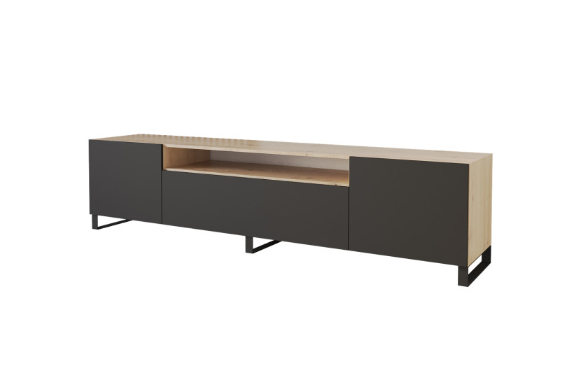 Stojąca szafka RTV system Push-to-Open ELIO-S - 200x53x41 cm - Beżowy 654523