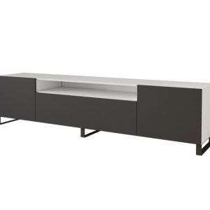 Stojąca szafka RTV system Push-to-Open ELIO-S – 200x53x41 cm – Biały 654528 Stojąca szafka RTV system Push-to-Open ELIO-S – 200x53x41 cm – Biały 654528
